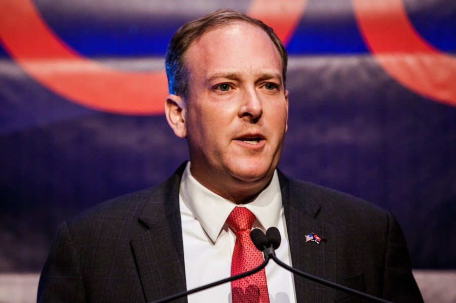 Rep. Lee Zeldin speaks at an election night event in New York on Nov. 8, 2022.