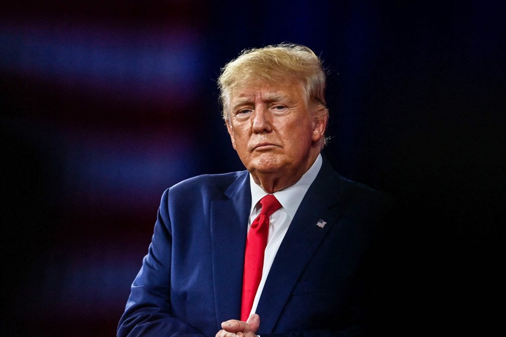 Former US President Donald Trump speaks at the Conservative Political Action Conference