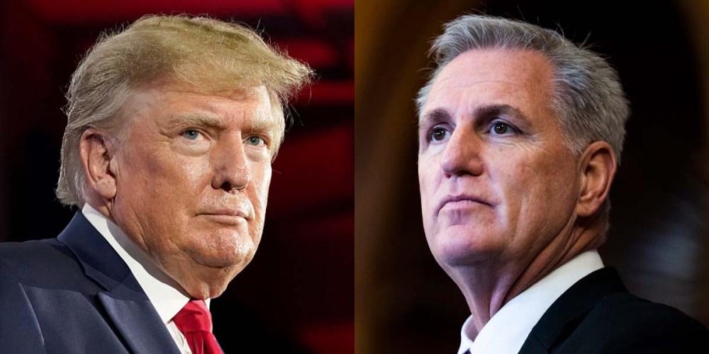 Speaker of the House Kevin McCarthy, R-Calif., former President Donald Trump.