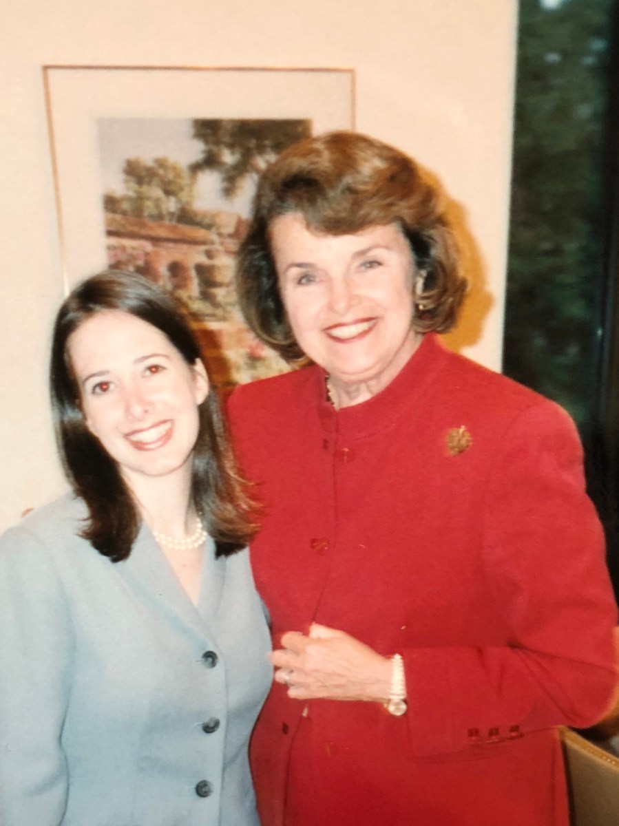 Lisa Rubin and Dianne Feinstein.