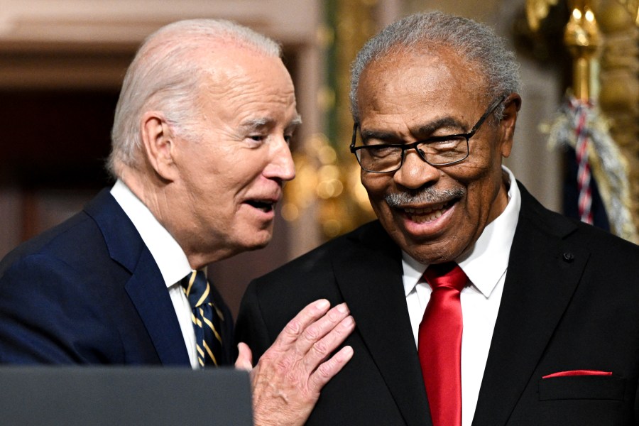 Reverend Wheeler Parker Jr. with President Joe Biden.