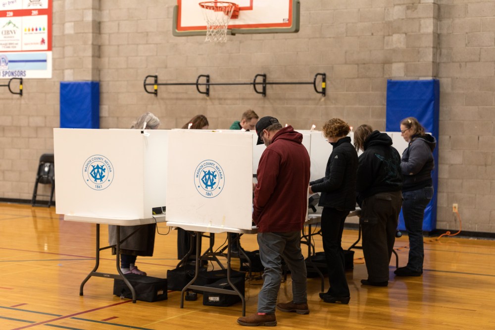 Washoe County voters cast their ballots in Reno, Nev