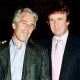 Jeffrey Epstein and Donald Trump stand together