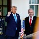 Image: President Donald Trump greets Israel's Prime Minister Benjamin Netanyahu