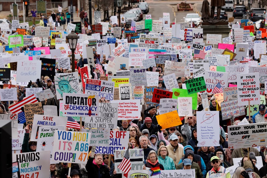 People gather for the 