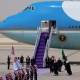 President Donald Trump disembarks from Air Force One as he arrives at King Khalid International Airport on May 13, 2025, in Riyadh, Saudi Arabia.