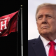 harvard crimson flag donald trump politics political politician