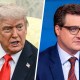 A split composite of Donald Trump and Chris Hayes.