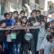 Food distributed to Palestinians fighting hunger in Gaza.