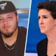 A split composite image of Kilmar Abrego Garcia, left, and Rachel Maddow.