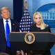 Attorney General Pam Bondi speaks alongside President Donald Trump at the White House