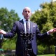 Stephen Miller speaks with reporters