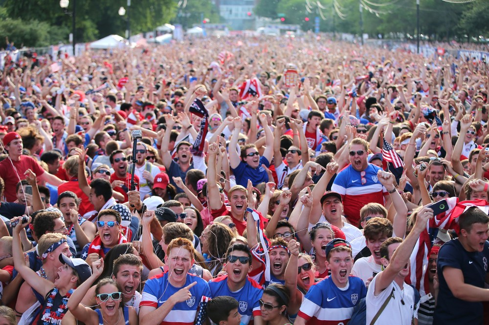 Soccer Fans Gather To Watch U.S. Play Portugal In World Cup Match