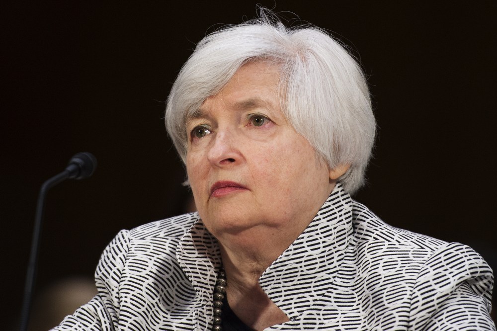 US Federal Reserve Chair Janet Yellen testifies on Capitol Hill in Washington, July 15, 2014.