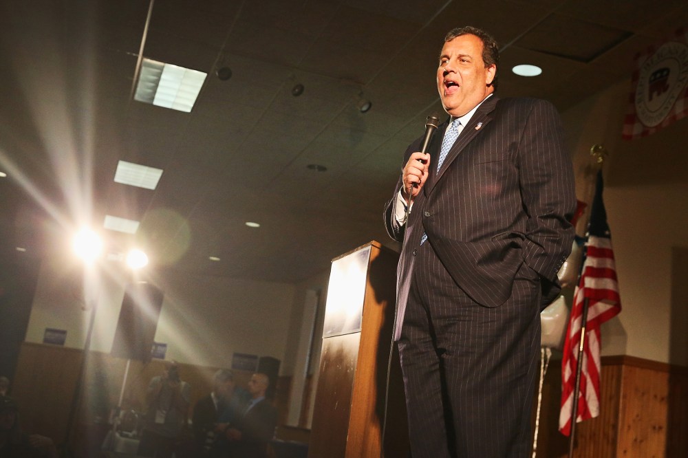 New Jersey Governor Chris Christie speaks during an event at The Mississippi Valley Fairgrounds on July 17, 2014 in Davenport, Iowa.