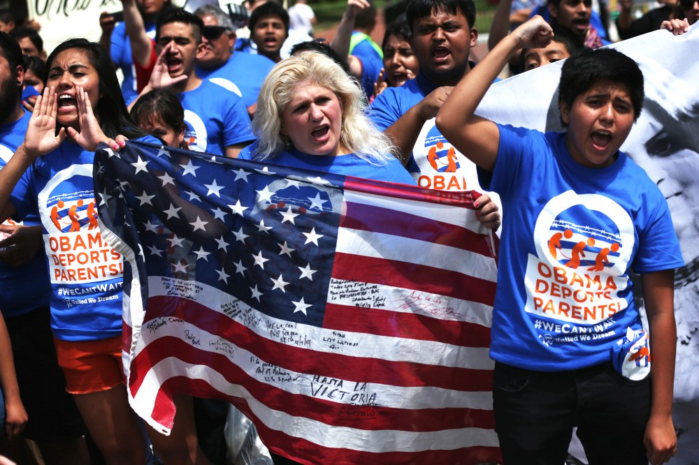United We Dream activists participate in a rally in front of the White House July 28, 2014 in Washington, D.C. (Photo by Alex Wong/Getty)