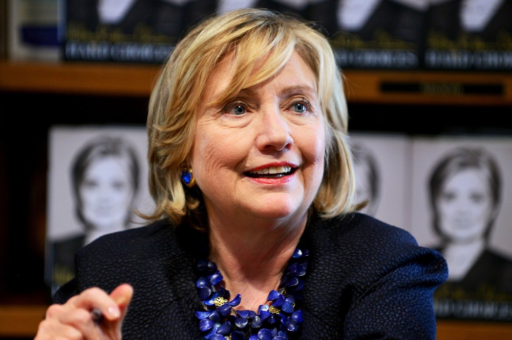 Hillary Clinton greets fans and signs copies of her book "Hard Choices" at Books and Books on October 2, 2014 in Coral Gables, Florida.