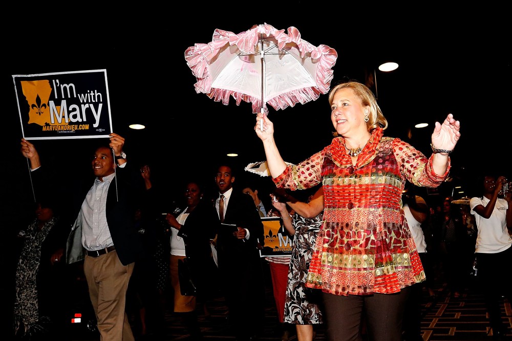 U.S. Senator Mary Landrieu with supporters during a "Women with Mary" campaign event on Oct. 22, 2014 in New Orleans, La.