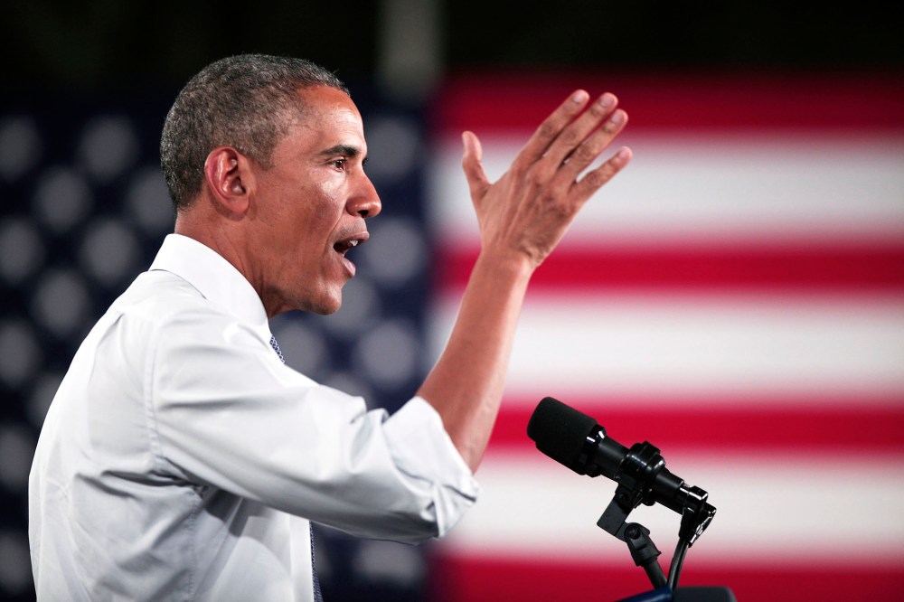 President Barack Obama speaks at an event on Jan. 7, 2015 in Wayne, Mich. (Photo by Bill Pugliano/Getty)
