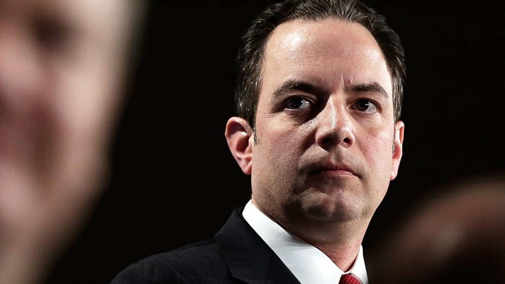 Republican National Committee Chairman Reince Priebus (C) speaks at the annual RNC winter meeting Jan. 24, 2014 in Washington, D.C. (Photo by Win McNamee/Getty)