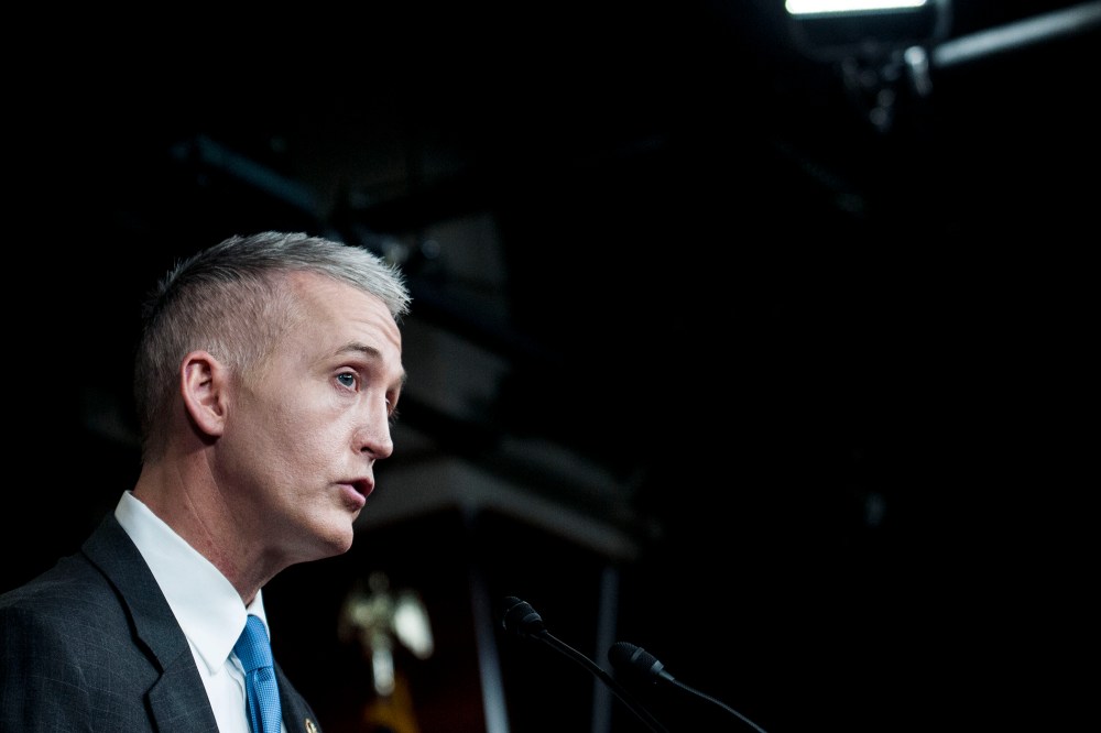 Chairman Trey Gowdy (R-SC) of the House Select Committee on Benghazi speaks to reporters at a press conference on March 3, 2015 in Washington, D.C. (Photo by Gabriella Demczuk/Getty)