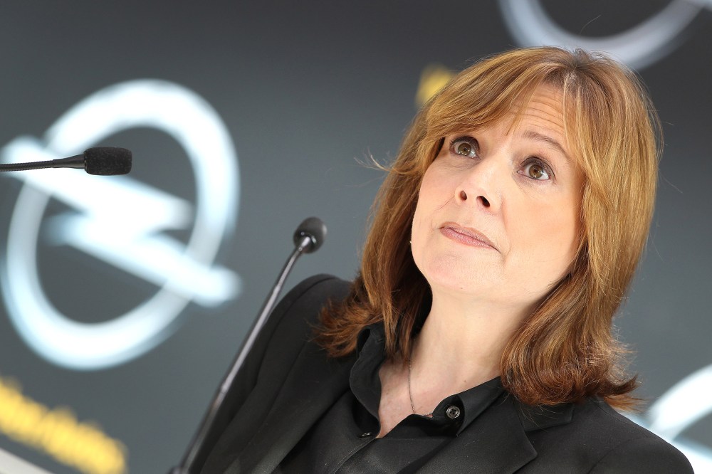 Mary Barra, a new CEO of GM, addresses the media during a news conference, Jan. 27, 2014.