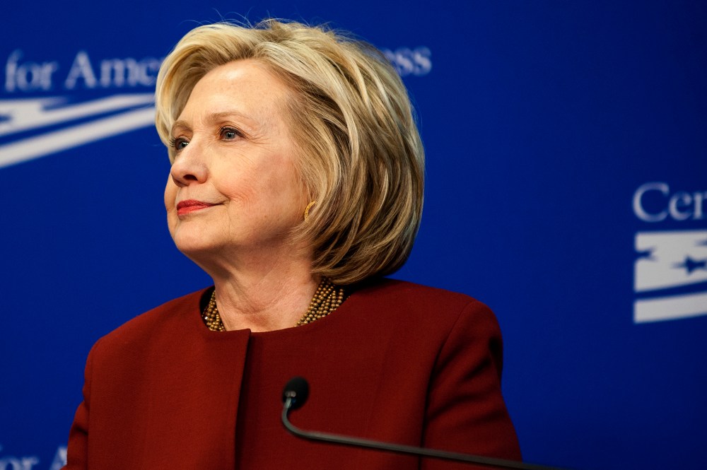 Hillary Clinton speaks at the Center for American Progress in Washington, DC, March 23, 2015.
