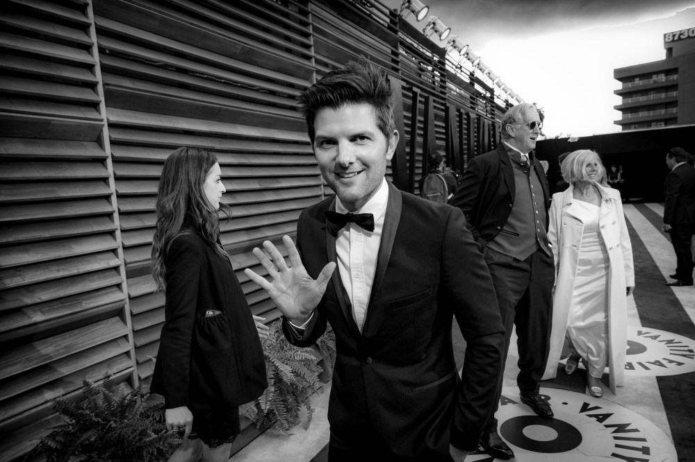 Adam Scott attends the 2014 Vanity Fair Oscar Party, Mar. 2, 2014.