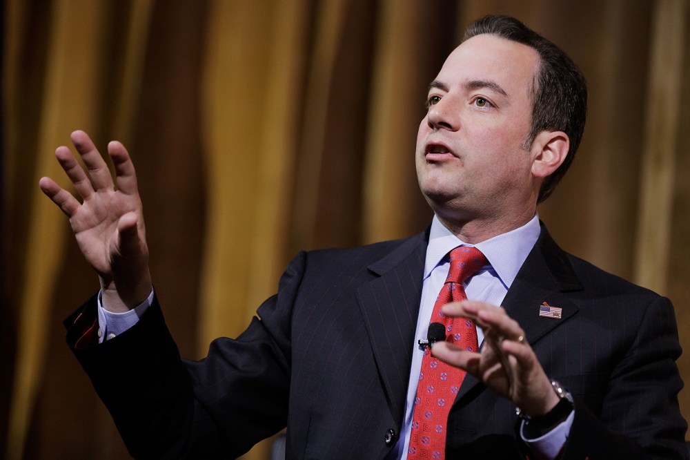 Reince Priebus, chairman of the Republican National Committee, speaks on a panel during the 41st annual Conservative Political Action Conference at the Gaylord International Hotel and Conference Center on March 8, 2014 in National Harbor, Maryland.