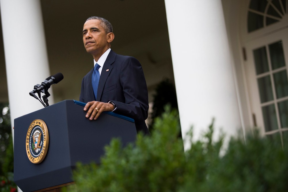 President Barack Obama delivers a statement in the Rose Garden of the White House, on June 26, 2015 in Washington, D.C. (Photo by Drew Angerer/Pool/Getty)