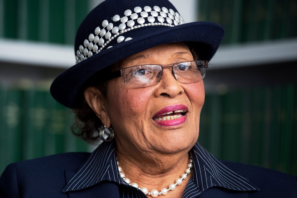 Alma Adams, democratic congressional candidate from North Carolina, speaks while being interviewed by Roll Call on March 20, 2014.