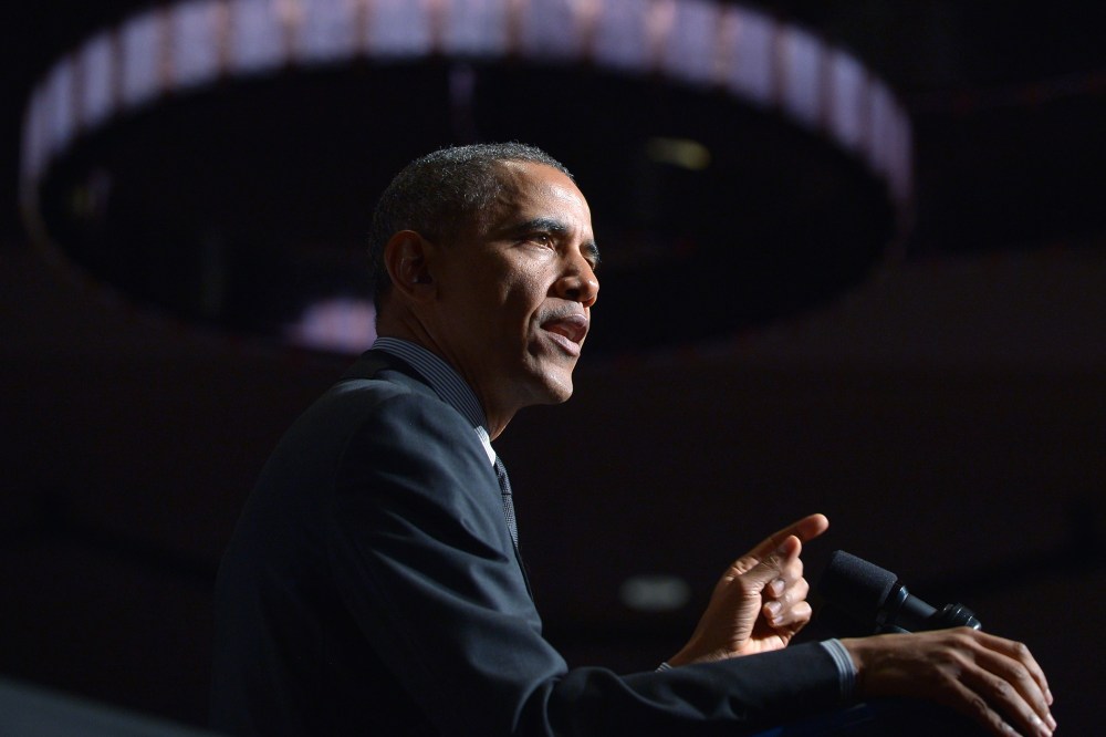 President Barack Obama addresses the National Action Networks 16th Annual Convention, April 11, 2014, in New York, N.Y.