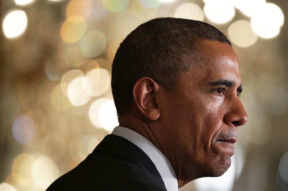 President Barack Obama speaks during an East Room event April 30, 2014 at the White House in Washington, DC.