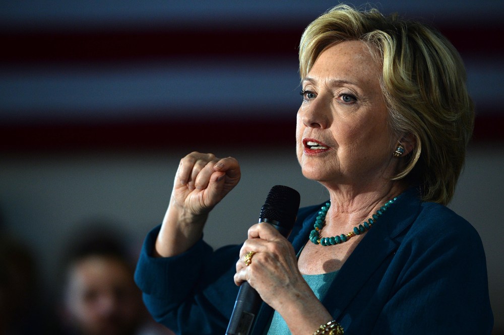 Democratic Presidential candidate Hillary Clinton speaks during a community forum on substance abuse on Sept. 17, 2015 in Laconia, N.H. (Photo by Darren McCollester/Getty)