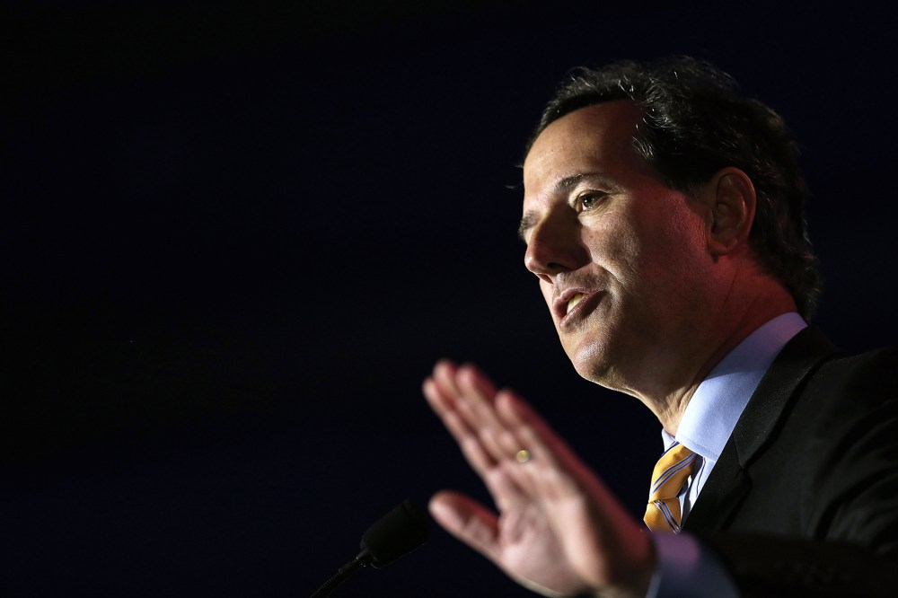 Former U.S. Sen. Rick Santorum (R-PA) speaks during an event on May 31, 2014 in New Orleans, La. (Photo by Justin Sullivan/Getty)