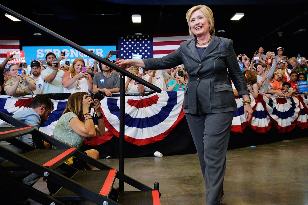 Hillary Clinton Campaigns on June 22, 2016 in Raleigh, North Carolina. (Photo by Sara D. Davis/Getty)