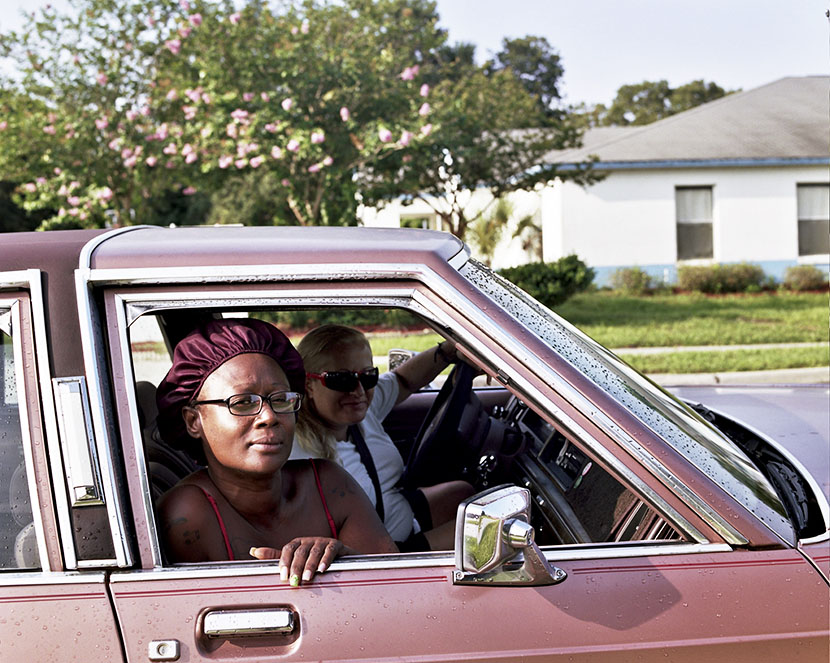 Mary Fudge in the passenger seat, on 13th Street, June, 2013.