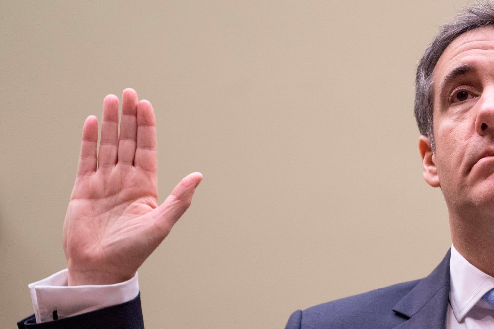 Michael Cohen, President Donald Trump's former personal attorney, is sworn in to testify before the House Oversight and Reform Committee in the Rayburn House Office Building on Capitol Hill in Washington, D.C. on February 27, 2019.