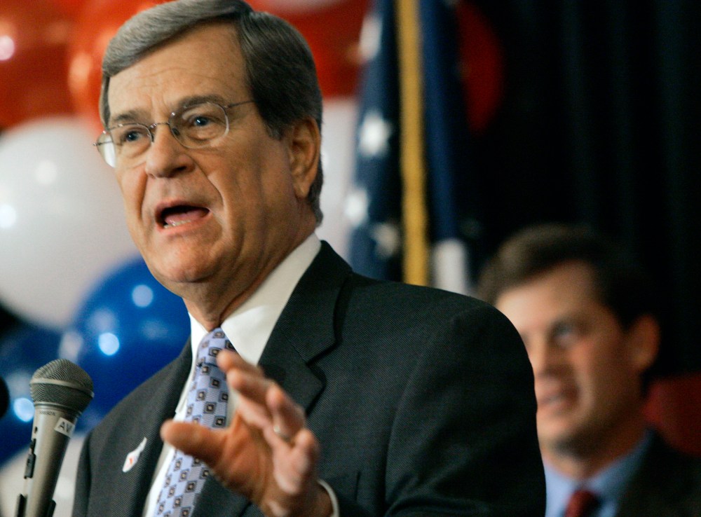 Sen. Trent Lott, R-Miss., addresses a victory party in Jackson, Miss., Tuesday, Nov. 7, 2006.