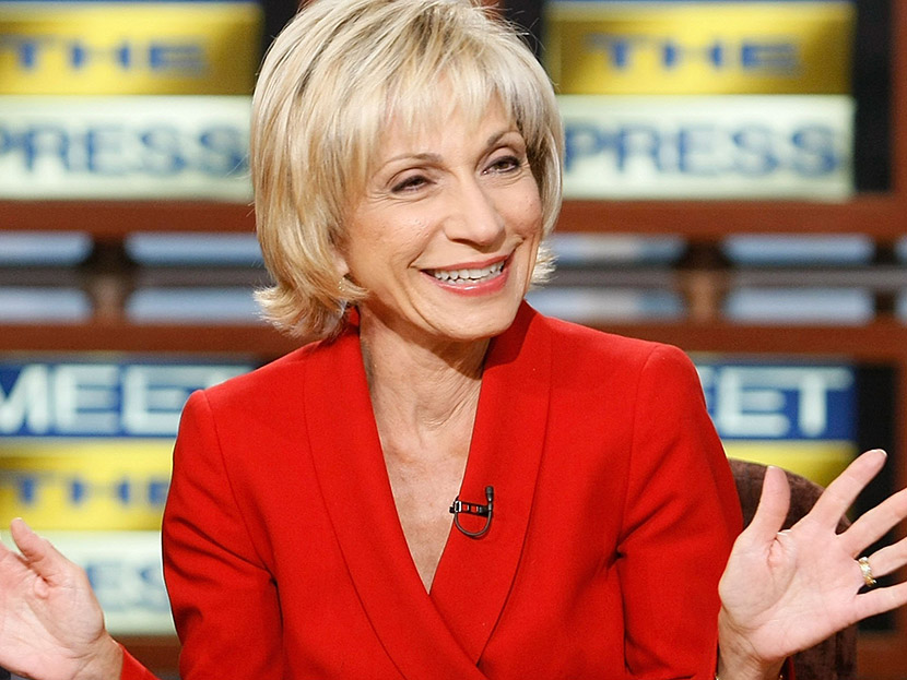 Andrea Mitchell, appears on "Meet the Press'" on Sunday, Sept. 23, 2007, at the NBC studios in Washington. (Photo by Alex Wong/Meet The Press/AP)