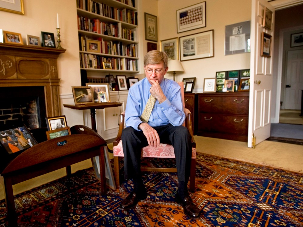 George Will, a Pulitzer Prize-winning conservative American newspaper columnist, journalist, and author.