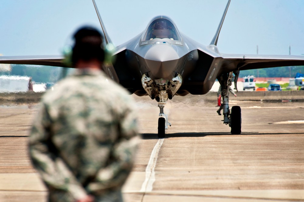 A Lockheed Martin F-35 Lightning II at Eglin Air Force Base, Fla.