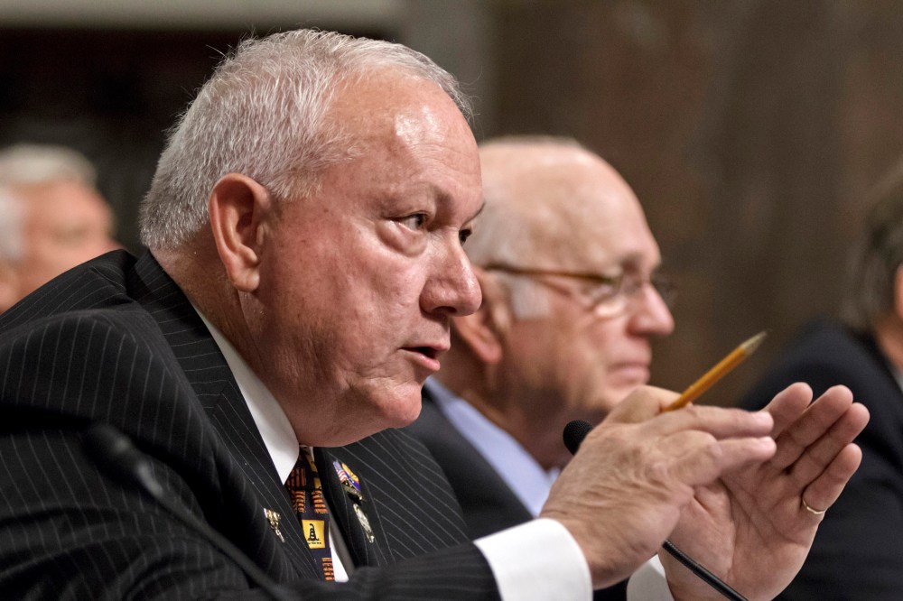 Russell Pearce speaks before a Senate Immigration, Refugees and Border Security subcommittee.