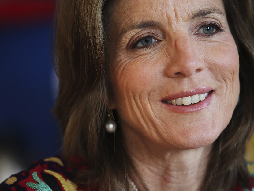 In this Tuesday, March 26, 2013 photo Caroline Kennedy smiles during an interview with the Associated Press in New York.  (Photo by Mary Altaffer/AP)