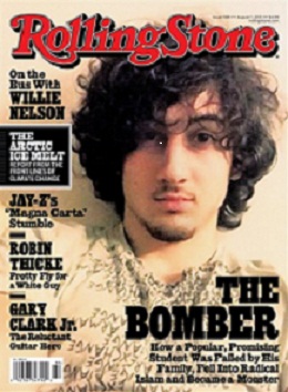 In this magazine cover image released by Wenner Media, Boston Marathon bombing suspect  Dzhokhar Tsarnaev appears on the cover of the Aug. 1, 2013 issue of "Rolling Stone." (AP Photo/Wenner Media)