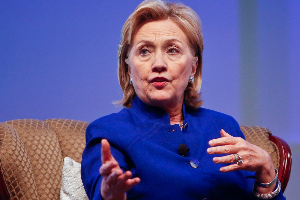 Former Secretary of State Hillary Rodham Clinton speaks at a convention in San Diego, June 25, 2014.