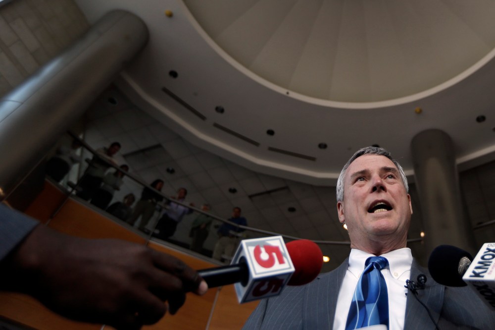 St. Louis County Prosecuting Attorney Robert P. McCulloch speaks during a news conference. (Jeff Roberson/AP)