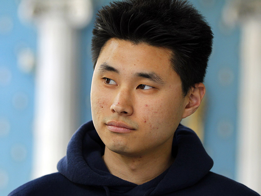 Daniel Chong, at a press conference on May 1, 2012, where he made a statement regarding his arrest by the DEA in San Diego.(Photo by K.C. Alfred/U-T San Diego/AP)