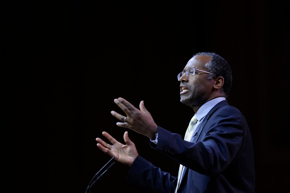 Dr. Ben Carson speaks at the Conservative Political Action Conference annual meeting in National Harbor, Md., March 8, 2014.