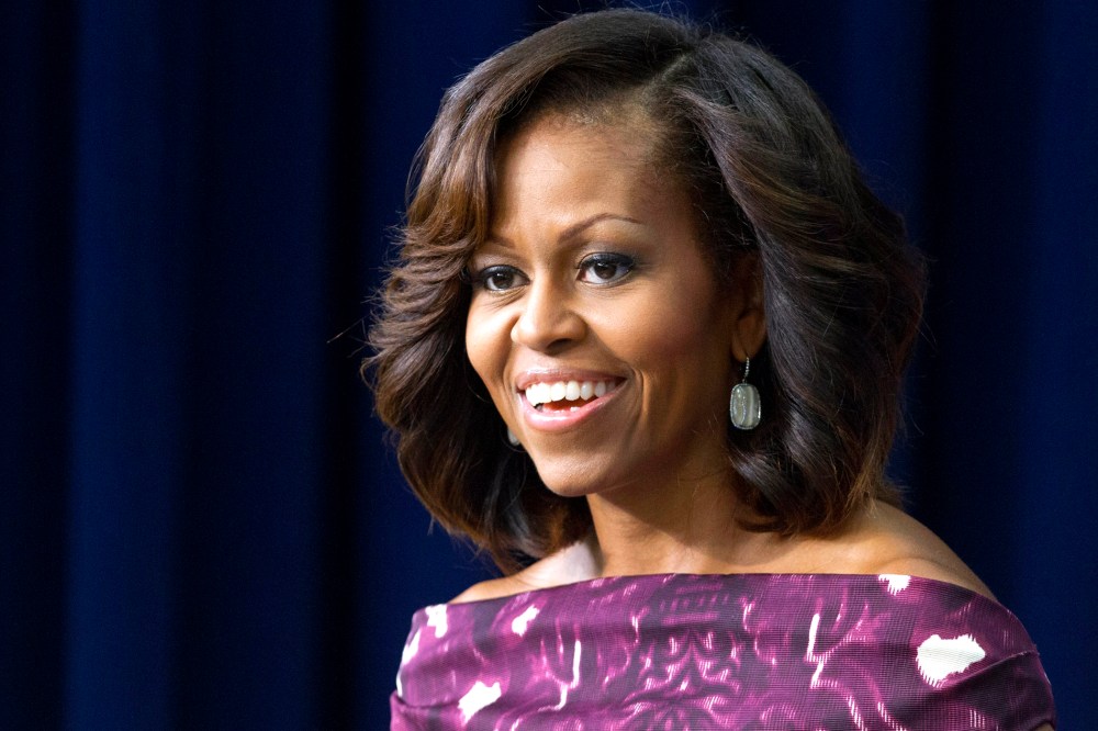 First lady Michelle Obama speaks during an event, July 10, 2013, in Washington.